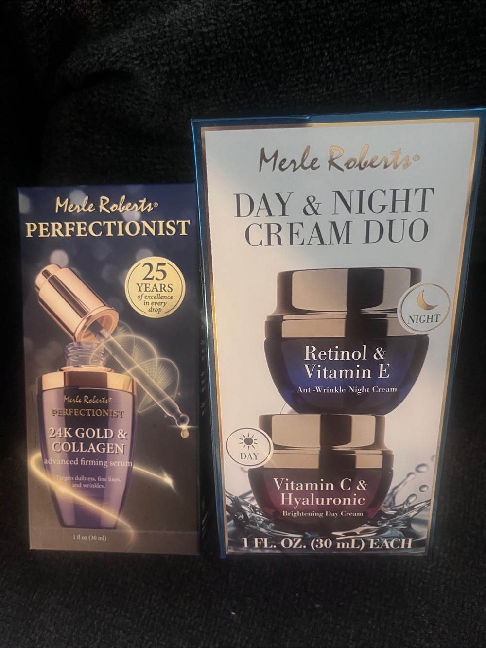 Skincare Set - Serum, Day Cream, Night Moisturizer - firm & anti—aging!